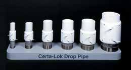 CERTA-LOK DROP PIPE PERFORMANCE DATA These tables can be used to provide a preliminary assessment for the use of Certa-Lok Drop Pipe in various conditions.