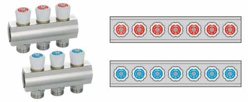 T Topsan T Topsan The Topsan manifold is suitable for both plumbing and heating applications and includes a wheelhead isolating valve for each circuit, making maintenance work on a specific radiator