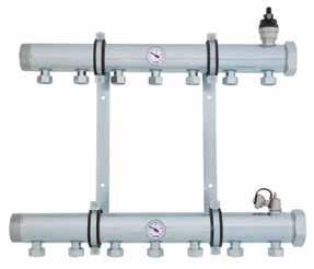 T Commercial Heating Manifolds T Commercial Heating Manifolds Designed specifically for commercial systems, this chrome plated steel manifold is suitable for both radiator and radiant heating systems.