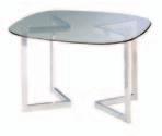 Glass, 60"L 36"D 29"H CE1 Geo Table Square Rounded Glass, Chrome 42"L 42"D 29"H CF1 Geo Table Square Rounded Glass, 42"L 42"D 29"H CG1 Manhattan