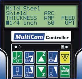 controller. The user simply selects material type, thickness, and arc current and all of the settings are adjusted automatically.
