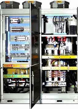 CHAPTER 2: Technical data and features 2.2.2 Control- and Transformer cabinet Modular arrangement of control section in front of transformer.