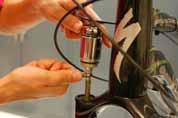 40. Use a high-pressure shock pump to inflate the damper