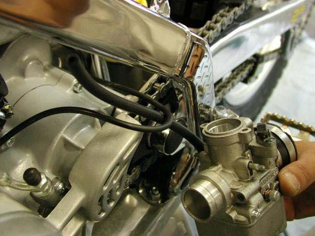 Carburetor Installation Tips David routes the fuel line under