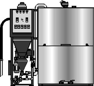 3.7 Polymer Preparation and Dosing Systems Ultromat 3.7.8 PolyRex for powder and liquid polyelectrolytes pk_7_092 PolyRex is a double-decker preparation station for the processing of liquid and powder polymers.