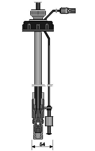 1.8 Mechanical-Hydraulic Accessories PP Adjustable suction lance for 200 litre drum with single stage float switch 1000 mm for connection to 200 litre one way tank, consists of PP foot valve, support