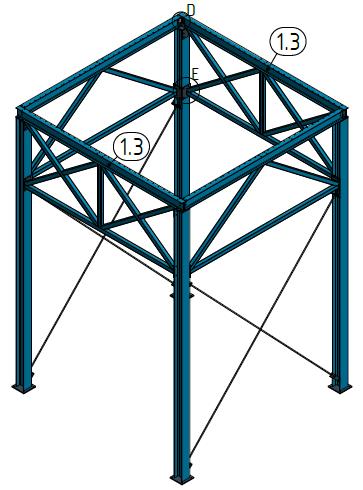 Now place both components in a vertical position. Attach both frame parts to the foundation.