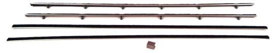 glass channel, 30".. ea. 4.95 B7A-7621460-S 21460 KIT - DOOR ANTI-RATTLE & RUN B7A-7621460-S 57/58, Convertible, Retractable & 2 Dr. HT; 58, Ranger & Pacer, 2 Dr.