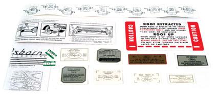 95 1958 & 1959 DECAL KITS 1955 DECAL KIT DK-6 157 DK-3 DK-6 7 Decal Kit, V8 or 6 cyl; 1 each 6B Air Cleaner, DF-107 Volt.