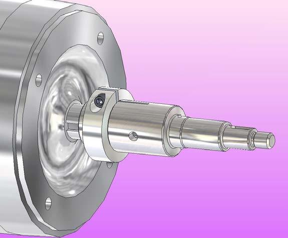shaft clamp. Also align the keyway in the motor shaft with the hole in the pump shaft.