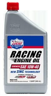 Synthetic Racing Oils Synthetic SAE 10W-40 The next step up in viscosity is the Lucas