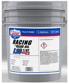 RACING GEAR OILS L9, L10 & L11 Racing Gear Oils As horsepower and torque output escalate, this places greater loads on transmissions and rear gears.