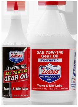 Lucas Pure Synthetic Gear Oils are superslick, long lasting lubricants designed especially for heavy duty or high performance applications where regular gear lubricants just aren t good enough.