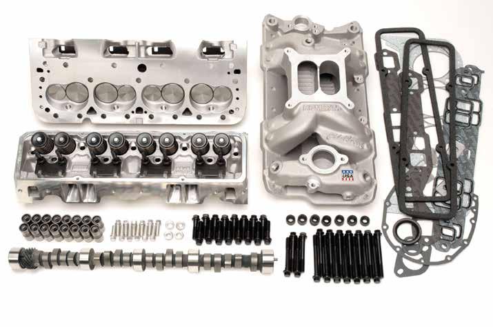 Engine ENGINES RELATED EDELBROCK TOP END KITS The Edelbrock Total Power Package concept of selling dyno-matched components has been popular since the 1980 s, but with the introduction of the Power