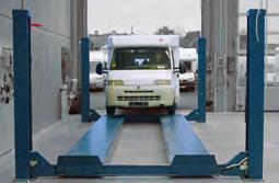 FOUR-POST LIFT FOR PASSENGER CAR, SMALL TRANSPORTER AND CAMPER Powerful,