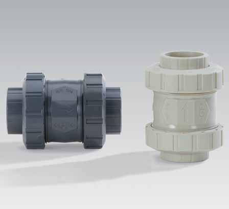 Type 561/562 Cone Check Valve Standard Features Size 3/8 4 Material Body: PVC, CPVC, PROGEF Standard, Polypropylene, SYGEF PVDF, ABS Spring (562 only): Stainless Steel Optional: Nimonic C/Hastelloy