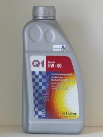 5.4. Q1 DIAMANT SYNTHETIC 5W-40 The Q1 DIAMANT SYNTHETIC 5W-40 oil is a synthetic low-viscosity motor oil based on innovative HC-synthesis technology.