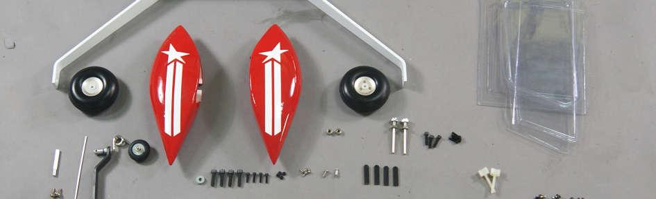 Cover for Wing Strut x 2 Wing Strut x 1set M2 x 20mm Screws for