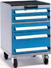 WORKBENCHES & CABINETS Maintenance Trolleys Heavy gauge metal construction, manoeuvred on 125mm rubber tyred