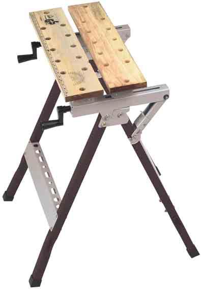 Home Improver Workbench & Vice Medium duty for hobby and DIY use. All steel body. Solid beech worktop with metric/imperial gauging scale and protractor markings. Easy to assemble.