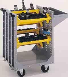 s storage for six of the tool carrier blocks. The carrier blocks mount onto fixed location points, and may be easily removed for tool changeovers.