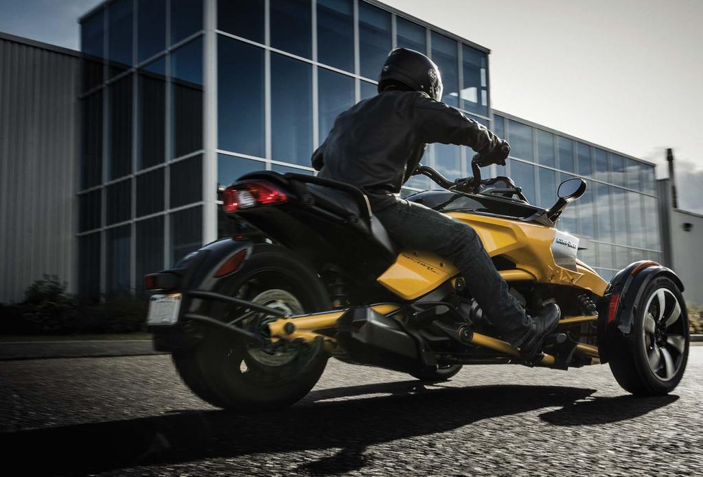 ENGINEERED FOR THE ROAD AHEAD. All Can-Am Spyder models are powered by the Rotax 1330 ACE TM engine.