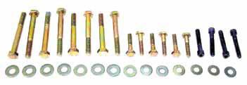 motor mount to cylinder head bracket mounting kit feature companion countersunk washers and flat head