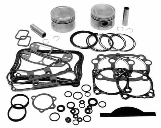 Fitted with Wiseco 10:1 piston and ring set. Order gaskets separately. Will fit 883 and 1100cc models.