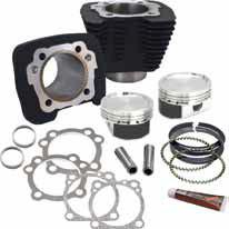 XL Evo 1986-On 1200cc XL Cylinder and Piston Kit Cylinder kit includes fitted Wiseco 9:1 piston and ring set. To be used with 1200cc heads only. Kit includes 2 head and 2 base gaskets.