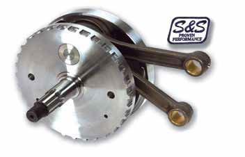 Twin Cam S&S 106 Stock Bore Stroker for Twin Cam A This S&S 4-1/2 stroke flywheel assembly with S&S 3-7/8 bore pistons for a displacement of 106 cubic inches.
