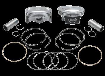 3:1 Sifton cylinder kits have moly coated pistons S&S 3-7/8 Bore Forged Piston Kits for 103 Engines forged and coated pistons with 5cc pop up dome