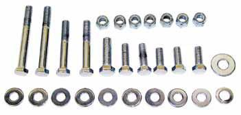 plated bolts, locknuts and heavy duty washers.