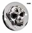 XL Horizontal 44133 Modern skull Chrome with raised black