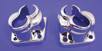 Lifter Base Chrome Tappet Block Covers - Stamped Steel They fit over stock units, maintaining the original contours.