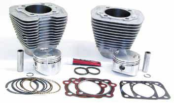 S&S Cylinders/Pistons 917002 S&S 3-5/8 Bore V2 Big Twin Cylinders and 92-1900 and 92-1930 Series Pistons For Stock Style Evo Heads The 92-1900 and 92-1930 series pistons are forged, flat top, 3-5/8