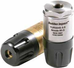 Sudden Impact High Impact Car Wash Nozzle 25% WATER SAVINGS! 5X S THE LIFE! Sample Part Number: TUR324B-2.0 Breakdown: TUR 324 B - 2.0 series material size brass 2.