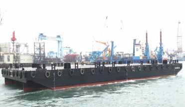 KIM HENG 191 Offshore Ballastable Work Barge 180ft x 80ft x 12ft Deck Load 20T / M2 4 x Spud Well for 30inch Dia Spud Classification : American Bureau Shpg ABS Reg. No.
