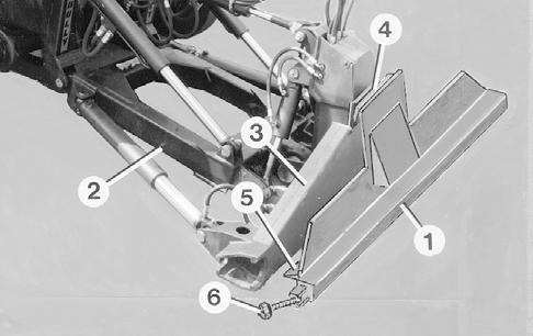 Lower the equipment carrier or the mounting for front-mounted equipment 2. Tilt the attachment plate 3.