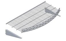 Shelves - lip can be up of down Gondola Curved Shelves 914 mm H x 550 mm Front x 450 mm