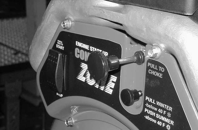 Section 2 Operation Move engine CHOKE knob outward to Full Choke position. Figure 17 - Full Choke Position 2.9 AUTOMATIC IDLE CONTROL This feature is designed to greatly improve fuel economy.