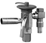 Both valves have replaceable thermostatic elements. The Type EBQE has a 100 mesh insert strainer.