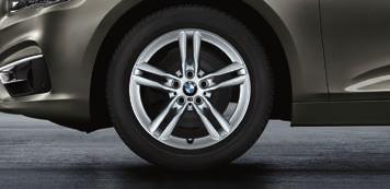 2 18" light alloy wheels Double-spoke style 361 These wheels are in Bicolour Orbit Grey, burnished and, with their two-colour look, give the vehicle an even more