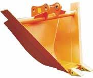 V Buckets 3-8 Ton Gives a clean-taper-sided ditch. For trenches and drainage ditches.
