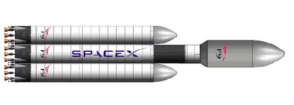 Space Falcon 9 1:100 scale Parts for F9-Heavy DRAGON CAPSULE Nose Fairing connect booster to nose fairing Print parts to make two more first stage boosters.