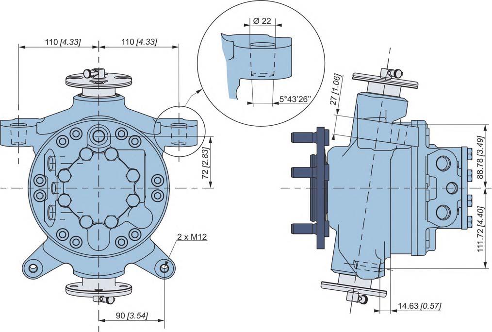 Steerable wheel motors MG02 - MGE02 POCLAIN HYDRAULICS Steering