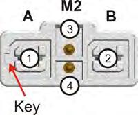 Communications Bus connector 3 Communications Bus High 4 Battery Positive (B+) 6.3.3.1 Battery connection The battery connector has two terminals: Battery Positive (B+) and Battery Negative (B-).