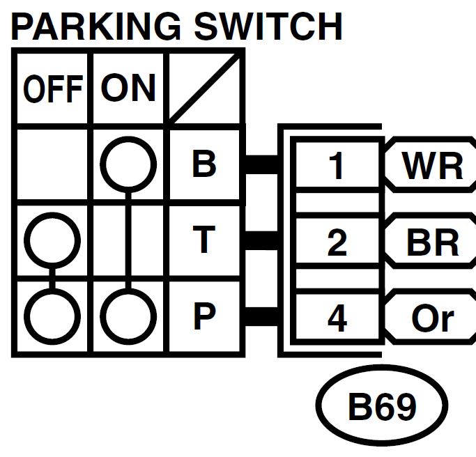 Wiring Parking Light Input to MASTERCELL MASTERCELL Input: Input 6, Blue-Black Wire Connection to OEM Switch: B Terminal on Parking
