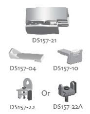 FDS157-19 CEILING FIXED BRACKET WALL FIXED BRACKET FDS157-18 FDS157-19 METAL SINGLE TRACK DOUBLE TRACK TWO PCS FOR ONE METER