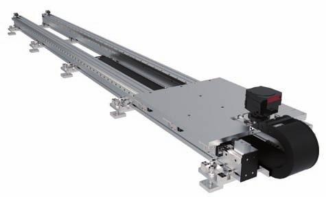 rack and pinion. The shuttle is equipped with adjustable ties to achieve alignment even on irregular surfaces.