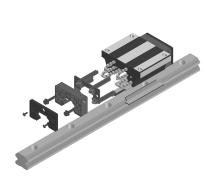 standard Standard SBC linear rail system. SPG spacer Low noise type in which the plastic spacer are inserted in between balls.
